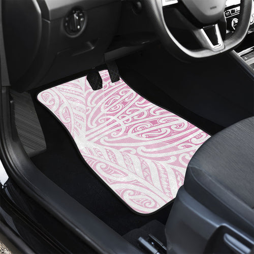 Pink New Zealand Puhoro Maori Tattoo Car Mats
