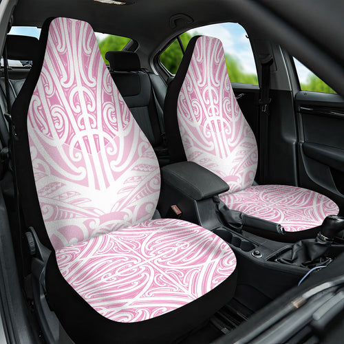 Pink New Zealand Puhoro Maori Tattoo Car Seat Cover