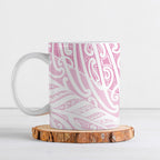 Pink New Zealand Puhoro Maori Tattoo Ceramic Mug