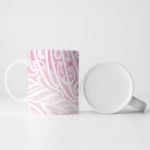 Pink New Zealand Puhoro Maori Tattoo Ceramic Mug