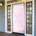 Pink New Zealand Puhoro Maori Tattoo Door Cover