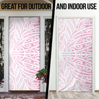 Pink New Zealand Puhoro Maori Tattoo Door Cover