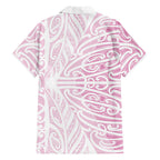 Pink New Zealand Puhoro Maori Tattoo Family Matching Mermaid Dress and Hawaiian Shirt