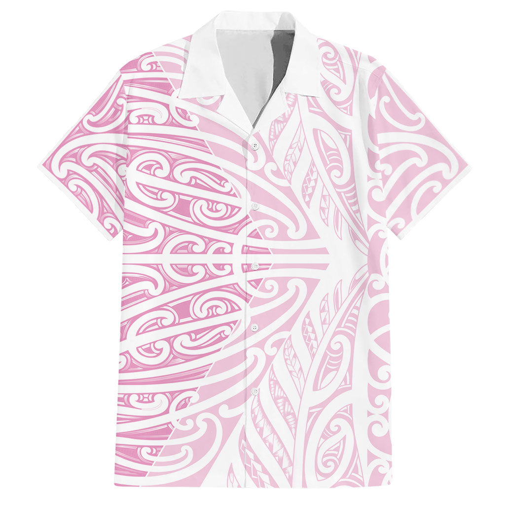 Pink New Zealand Puhoro Maori Tattoo Hawaiian Shirt