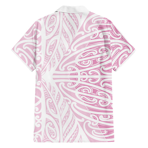 Pink New Zealand Puhoro Maori Tattoo Hawaiian Shirt
