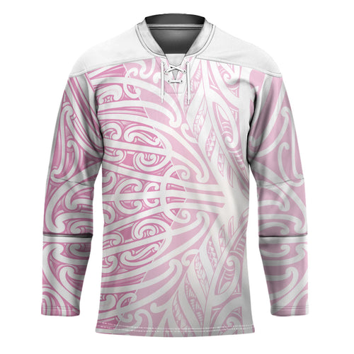Pink New Zealand Puhoro Maori Tattoo Hockey Jersey
