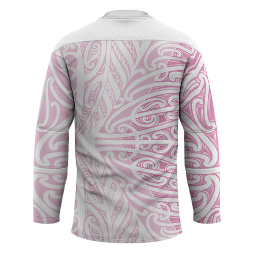Pink New Zealand Puhoro Maori Tattoo Hockey Jersey