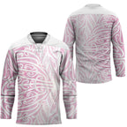 Pink New Zealand Puhoro Maori Tattoo Hockey Jersey