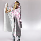 Pink New Zealand Puhoro Maori Tattoo Hooded Blanket