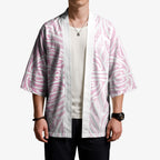 Pink New Zealand Puhoro Maori Tattoo Kimono