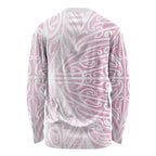 Pink New Zealand Puhoro Maori Tattoo Long Sleeve Shirt