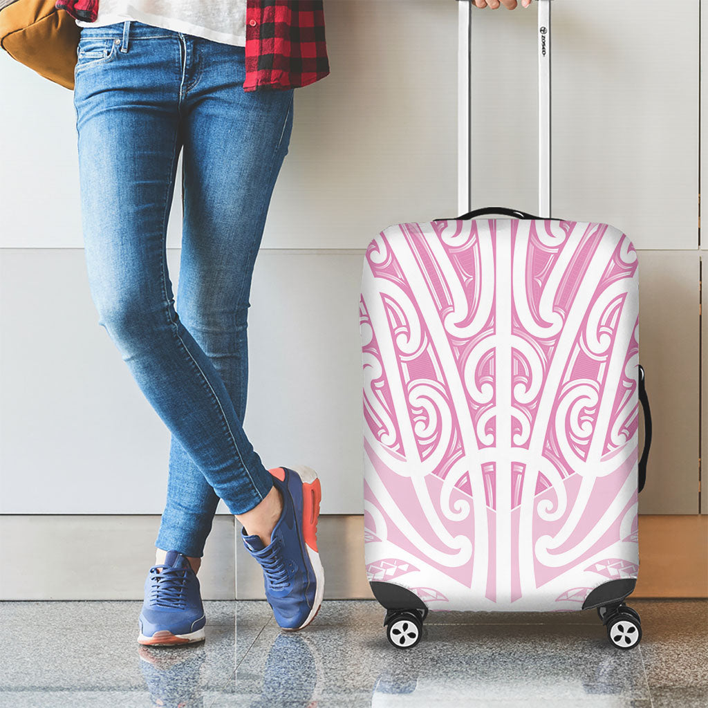 Pink New Zealand Puhoro Maori Tattoo Luggage Cover