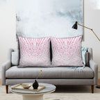 Pink New Zealand Puhoro Maori Tattoo Pillow Cover