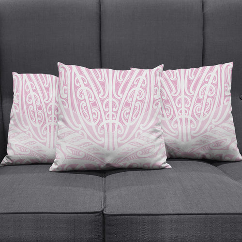 Pink New Zealand Puhoro Maori Tattoo Pillow Cover