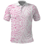 Pink New Zealand Puhoro Maori Tattoo Polo Shirt