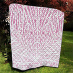 Pink New Zealand Puhoro Maori Tattoo Quilt