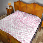 Pink New Zealand Puhoro Maori Tattoo Quilt