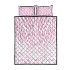 Pink New Zealand Puhoro Maori Tattoo Quilt Bed Set