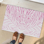 Pink New Zealand Puhoro Maori Tattoo Rubber Doormat