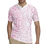 Pink New Zealand Puhoro Maori Tattoo Rugby Jersey