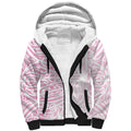 Pink New Zealand Puhoro Maori Tattoo Sherpa Hoodie