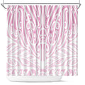 Pink New Zealand Puhoro Maori Tattoo Shower Curtain