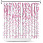 Pink New Zealand Puhoro Maori Tattoo Shower Curtain