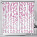 Pink New Zealand Puhoro Maori Tattoo Shower Curtain