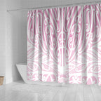 Pink New Zealand Puhoro Maori Tattoo Shower Curtain