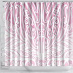 Pink New Zealand Puhoro Maori Tattoo Shower Curtain