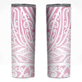 Pink New Zealand Puhoro Maori Tattoo Skinny Tumbler