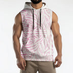 Pink New Zealand Puhoro Maori Tattoo Sleeveless Hoodie