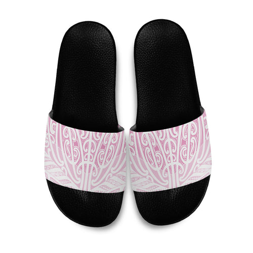 Pink New Zealand Puhoro Maori Tattoo Slide Sandals