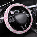Pink New Zealand Puhoro Maori Tattoo Steering Wheel Cover