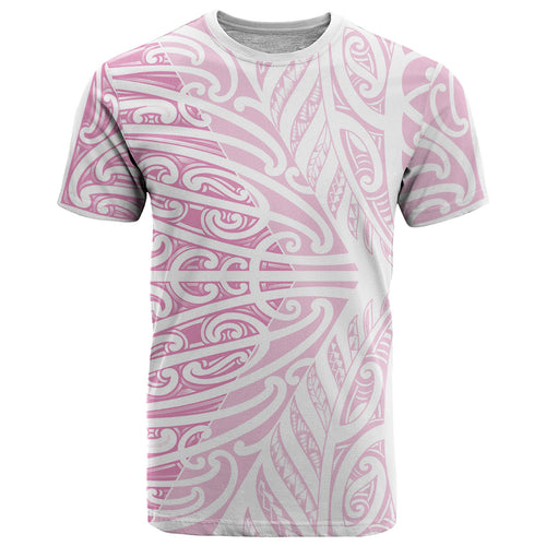 Pink New Zealand Puhoro Maori Tattoo T Shirt