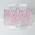 Pink New Zealand Puhoro Maori Tattoo Tablecloth