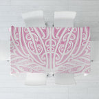 Pink New Zealand Puhoro Maori Tattoo Tablecloth