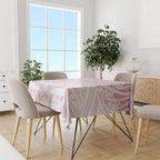 Pink New Zealand Puhoro Maori Tattoo Tablecloth