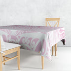 Pink New Zealand Puhoro Maori Tattoo Tablecloth