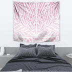 Pink New Zealand Puhoro Maori Tattoo Tapestry