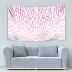 Pink New Zealand Puhoro Maori Tattoo Tapestry