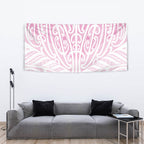 Pink New Zealand Puhoro Maori Tattoo Tapestry