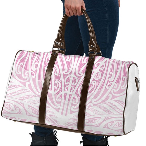 Pink New Zealand Puhoro Maori Tattoo Travel Bag