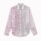 Pink New Zealand Puhoro Maori Tattoo Women Casual Shirt