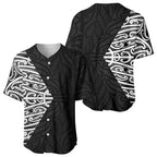 Black New Zealand Puhoro Maori Tattoo Baseball Jersey