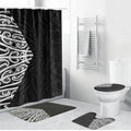 Black New Zealand Puhoro Maori Tattoo Bathroom Set