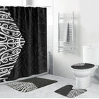 Black New Zealand Puhoro Maori Tattoo Bathroom Set