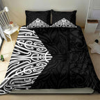 Black New Zealand Puhoro Maori Tattoo Bedding Set
