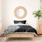 Black New Zealand Puhoro Maori Tattoo Bedding Set