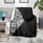 Black New Zealand Puhoro Maori Tattoo Blanket
